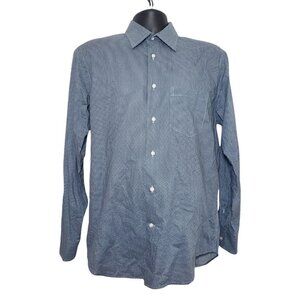 ☀ Saks Fifth Avenue Mens Blue 100% Pima Cotton Long